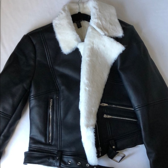 leather jacket with fur inside zara